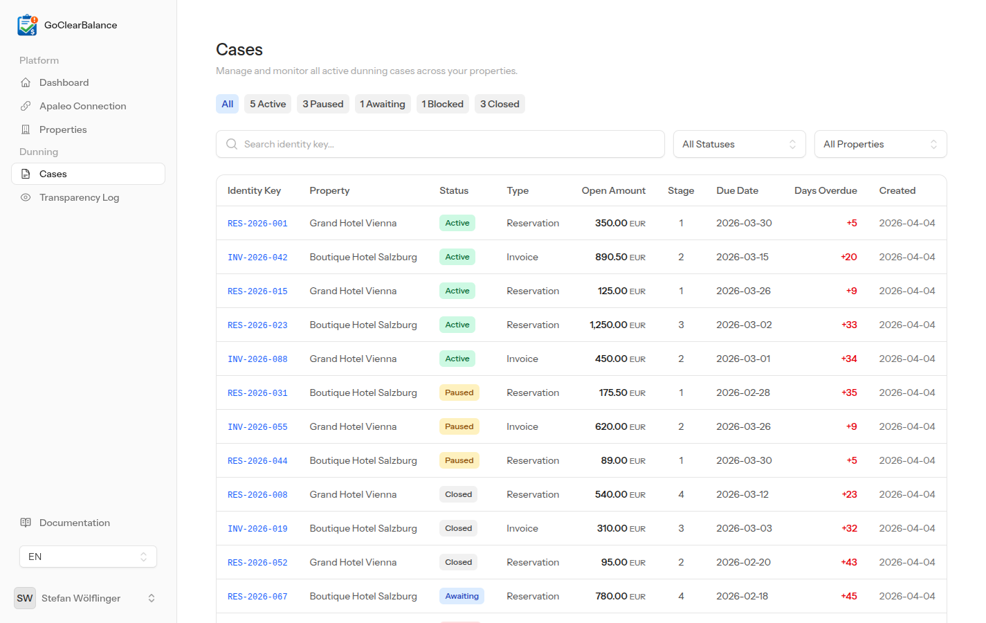 Automate Hotel Debt Collection for Apaleo